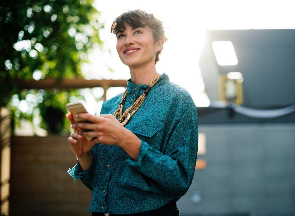 woman on phone