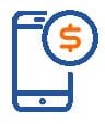 cell phone icon with dollar sign