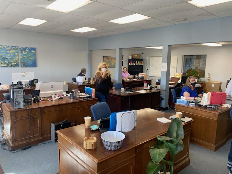 inside the office at caraway tea