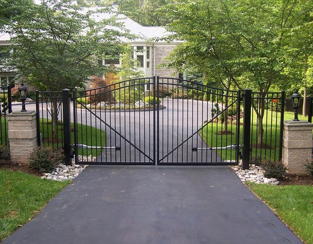 iron gate across driveway