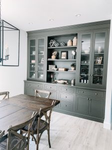 built in cabinetry in dining room