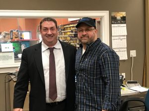 Commercial Lender Mike Cappillino with Jeff Paladino, owner of Milton Hardware