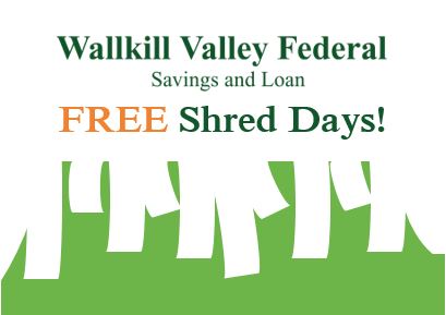 wallkill valley federal savings and loan free shred days