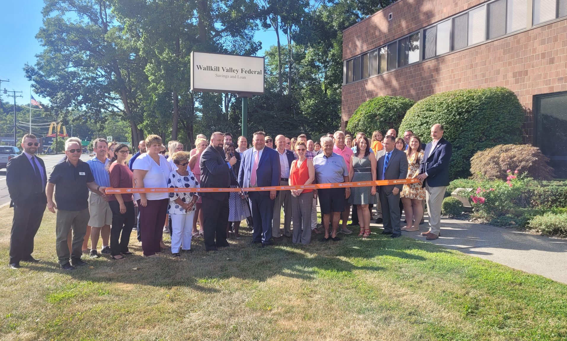 group photo of newburgh ribbon cutting