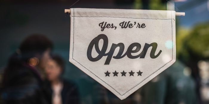 open sign