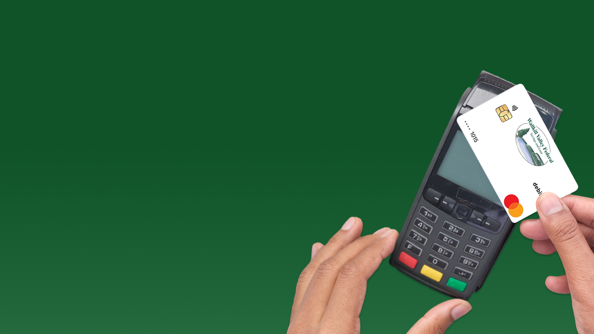 Tap to pay card at terminal